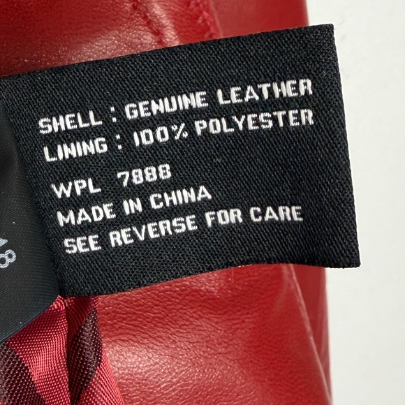 90s Y2K JNY Red Leather Jacket - Picture 5 of 5